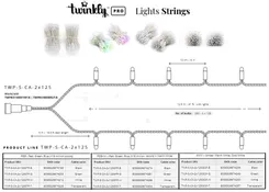 Smart LED Гирлянда Twinkly Pro Strings RGBW 250,  двойная линия, AWG22, IP65, прозрачный фото