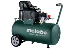 Компресор повітряний Metabo Basic 250-50 W OF безолійний, 1500Вт, 50л, 120л/хв, 8бар фото