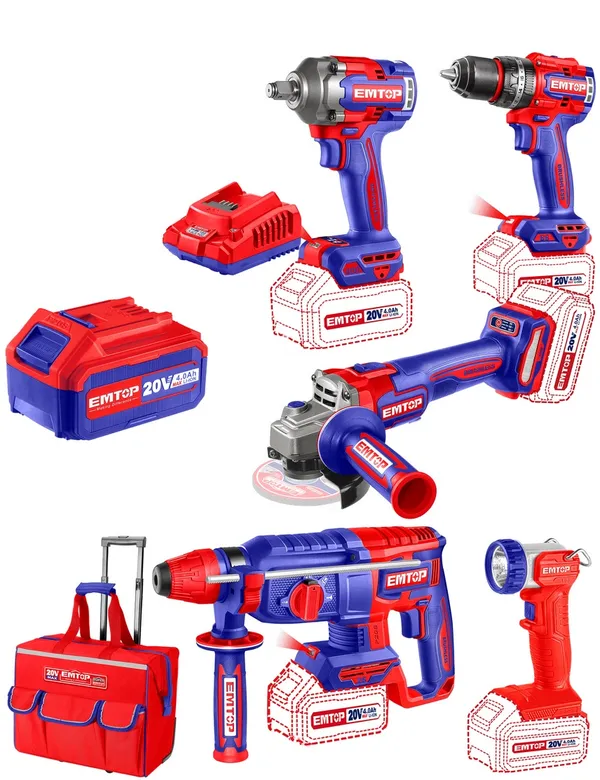 Набір інструментів акумуляторних EMTOP ECKL2059 купити в Україні