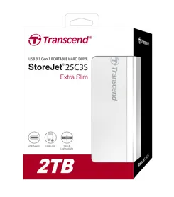 Портативний жорсткий диск Transcend 2TB USB 3.1 Type-C StoreJet 25C3S Срібний фото