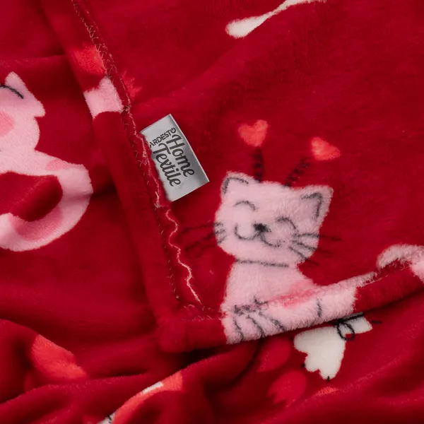 Плед ARDESTO Flannel 160х200см, 100% полиэстер, котики с сердечками заказать