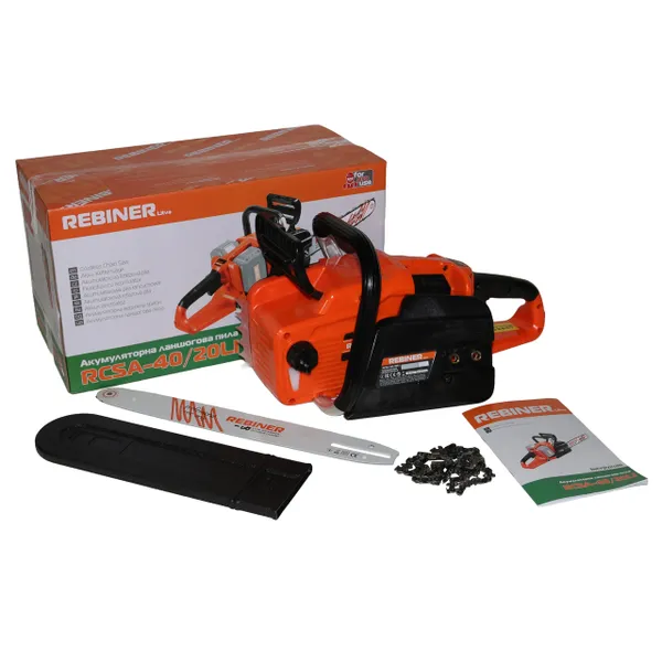Заказать Аккумуляторная цепная пила Rebiner RCSA-40/20Li (без АКБ и ЗУ) бесщеточная с доставкой