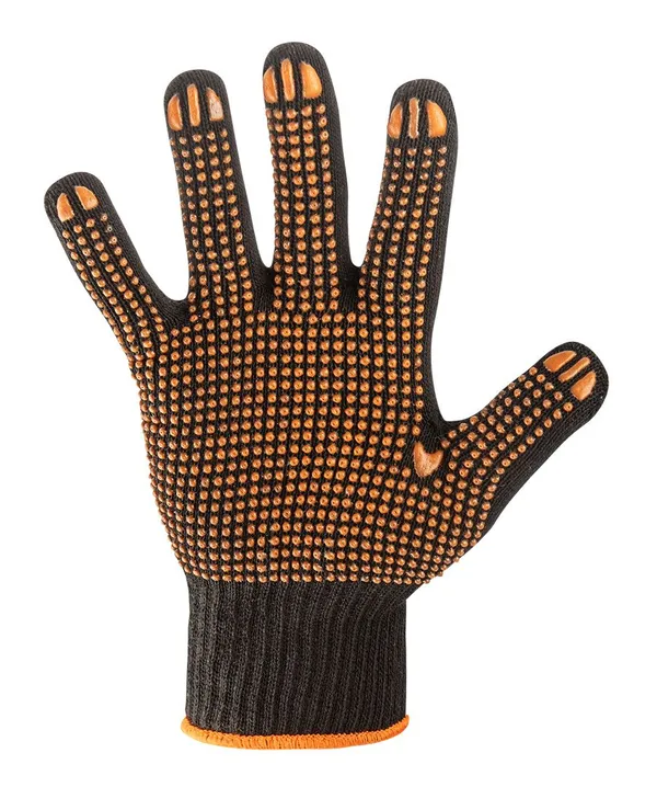 Перчатки рабочие Neo Tools, хлопок и полиэстер, пунктир, р.8, черный цена в Украине