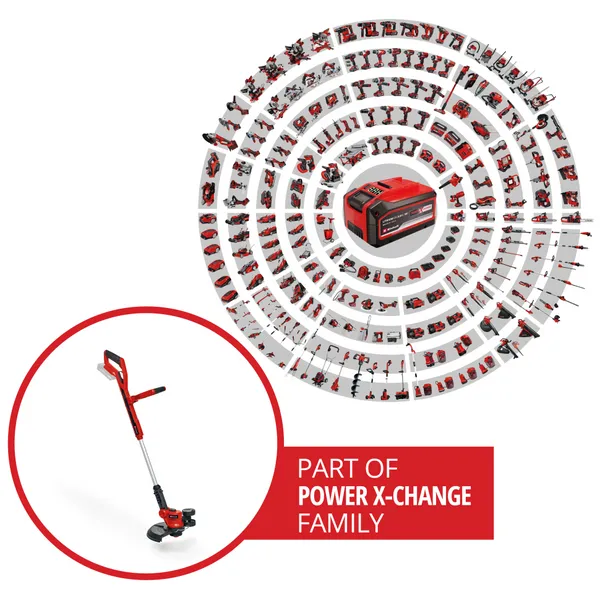 Замовити Тример акумуляторний Einhell GE-CT 18/30 Li - Solo PXC 18В 30см 8500об/хв 2.1кг без АКБ та ЗП з доставкою