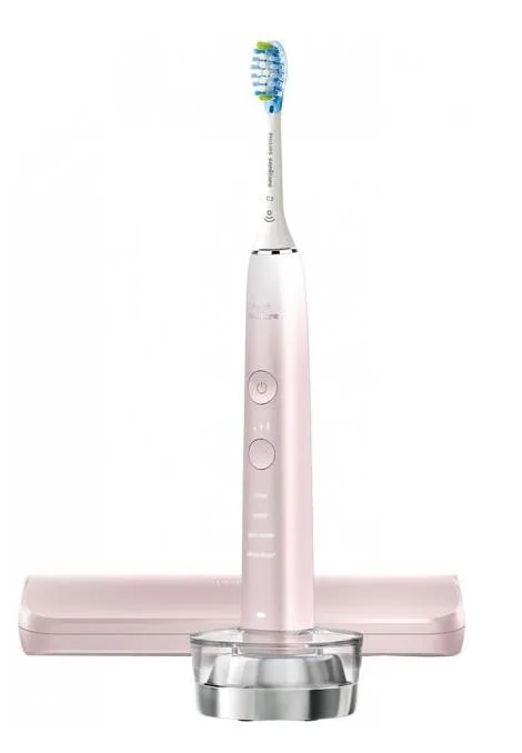 Щетка зубная электр. Philips Sonicare DiamondClean Prestige 9900, 62т. колеб/мин, насадок-1, SenseIQ, зарядный чехол, розовый