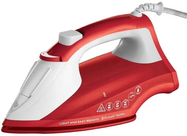 Утюг Russell Hobbs Light&Easy Brights Apple, 2600Вт, 240мл, паровой удар -115гр, постоянный пар - 35гр, керам. подошва, красный