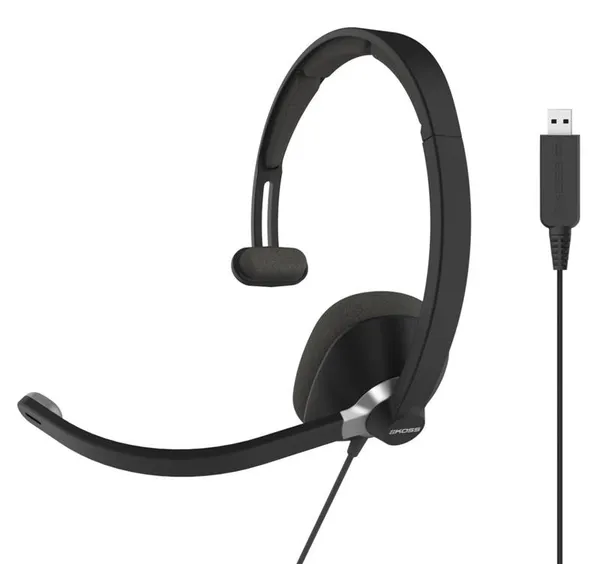 Гарнітура комп'ютерна моно On-Ear Koss CS295, USB, Uni Mic, 2.4м, Чорний