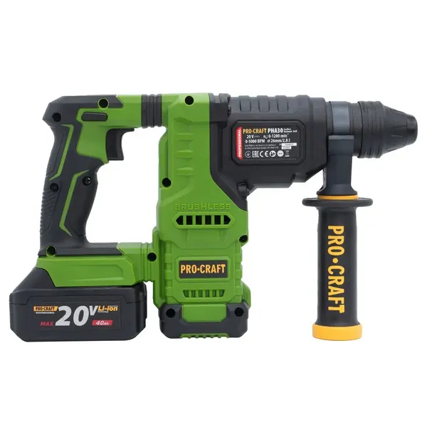 Аккумуляторный перфоратор Procraft PHA30 Кейс (с 2 акб и ЗП) купить в Украине