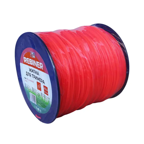 Леска для мотокоси 2.4 мм 450 м звезда бухта Rebiner RTL-2.4(450Z)
