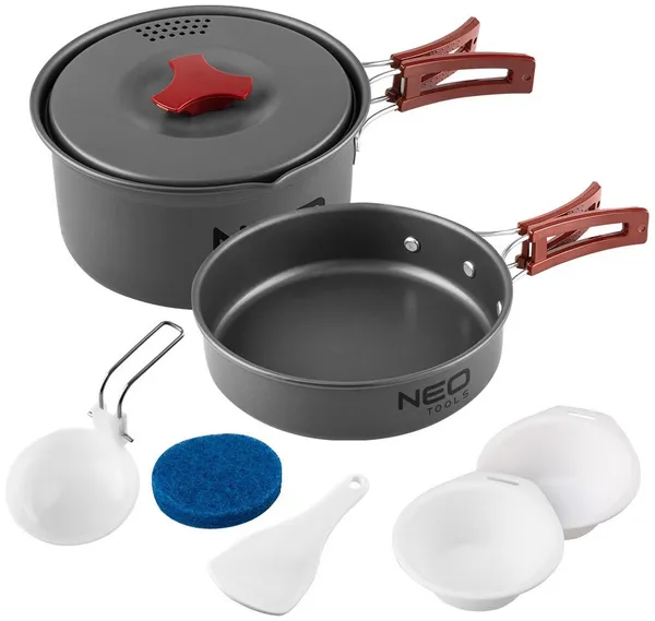 Набір посуду туристичного Neo Tools, 7 в 1 фото №1