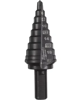 Свердло ступінчасте Step Drill COBALT ALCRN MILWAUKEE, діаметр 4-20мм з кроком 2мм фото