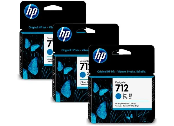 Картридж HP 712 DesignJet T230/T630/T650 Cyan 3-Pack 29-ml