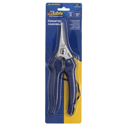 Купить Секатор садовый 190 мм, срез 15 мм Kubis 02-05-6009 для цветов