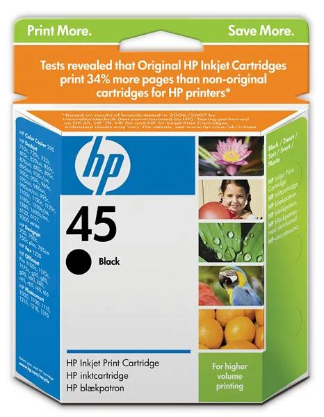 Картридж HP No.45 DJ9xx/11xx/1220/1280/P1000 black