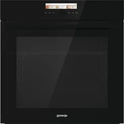 Духовой шкаф Gorenje электрический, 71л, A+, дисплей, пиролиз, черный фото