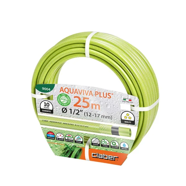 Шланг поливальний 1/2", 25м Aquaviva Plus, салатовий