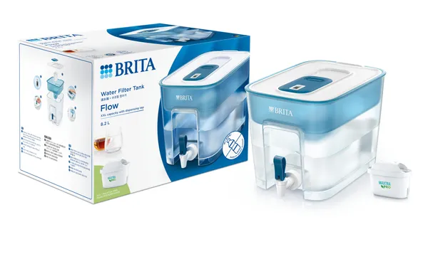 Фільтр-глечик Brita Flow Memo MXPro 8.2л (5.2л очищеної води) з фільтр-картриджем, синій