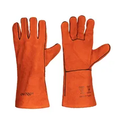 Перчатки сварщика Dnipro-M оранжевые XXL фото