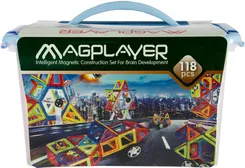 Конструктор Magplayer магнитный набор бокс 118эл фото