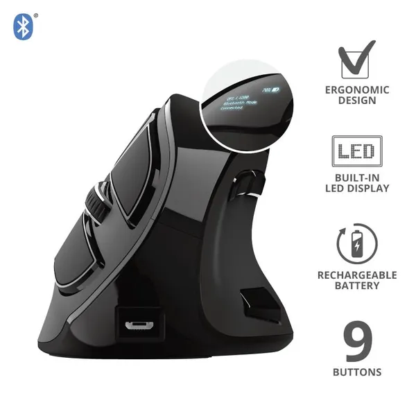 Миша Trust Voxx Rechargeable Ergonomic, WL, чорний