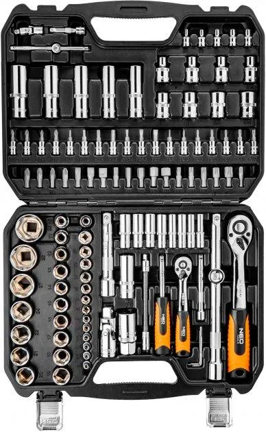 Набор торцевых ключей Neo Tools 1/4, 1/2 CrV, 111 шт. фото №2