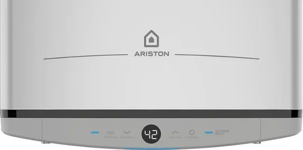 Водонагрівач електр. Ariston плаский слім VELIS TECH 80 EU, 80л, 2*1,5кВт, ун. монтаж, електр. кер-ння, B, Італія, Сірий ціна в Україні