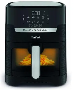 Мультипечь Tefal Easy Fry&Grill Vision Window, 1550Вт, чаша-4.2л, сенсорное управл., с окошком, пластик, черный фото