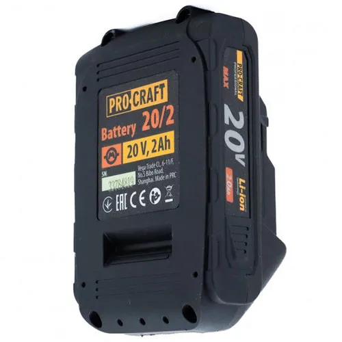 Аккумулятор 20 В, 2 А/ч Procraft 20/2 аккумуляторная батарея заказать