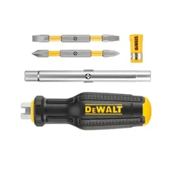 Викрутки DeWALT FULL FIT 6 Way, з бітами 2 шт, руків'я двокомпонентне, 75мм шт, SL, PH фото