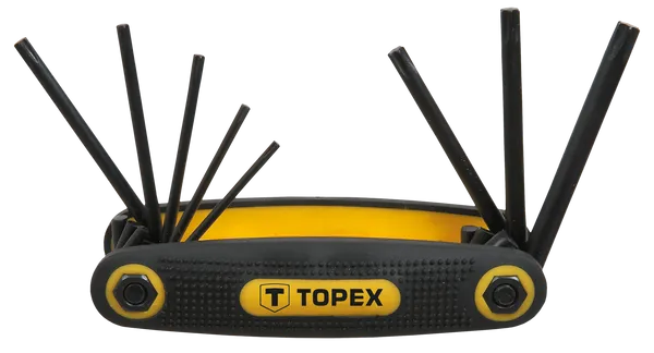 Ключи Torx TOPEX, набор 8шт, T9-T40, складываются в ручку