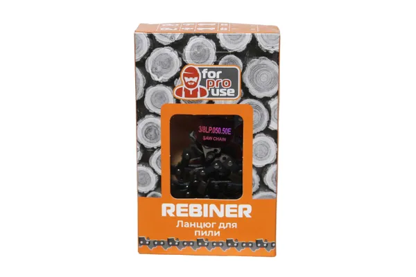 Цепь на бензопилу 50 звеньев, 3/8" шаг Rebiner для твердых пород древесины цепь на 35 шину цена в Украине