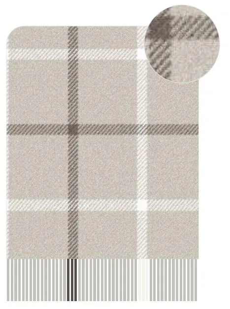 Плед ARDESTO Leonardo Alpina, 140x200 см, 100% шерсть, бежевый