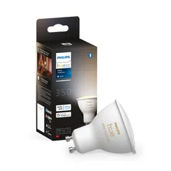 Лампа умная Philips Hue GU10, 5W(50Вт), 2200K-6500K, Tunable white, ZigBee, Bluetooth, диммирование фото