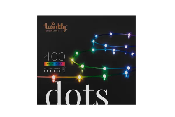 Гирлянда Smart LED Twinkly Dots Lights RGB 400 IP44 20м прозрачный кабель отзывы