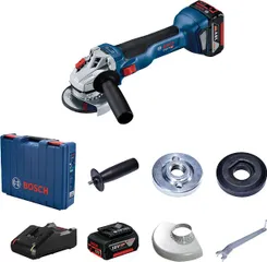 Шліфмашина кутова акумуляторна Bosch 18V-10 125 мм 18В 2x5.0А·год 9000об·хв L-BOXX 136 0.89кг фото