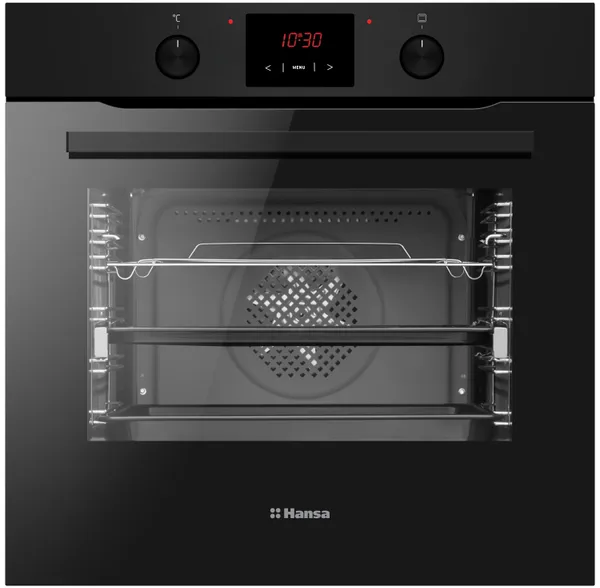 Духовой шкаф Hansa электрический, 77л, A, дисплей, конвекция, матовый черный