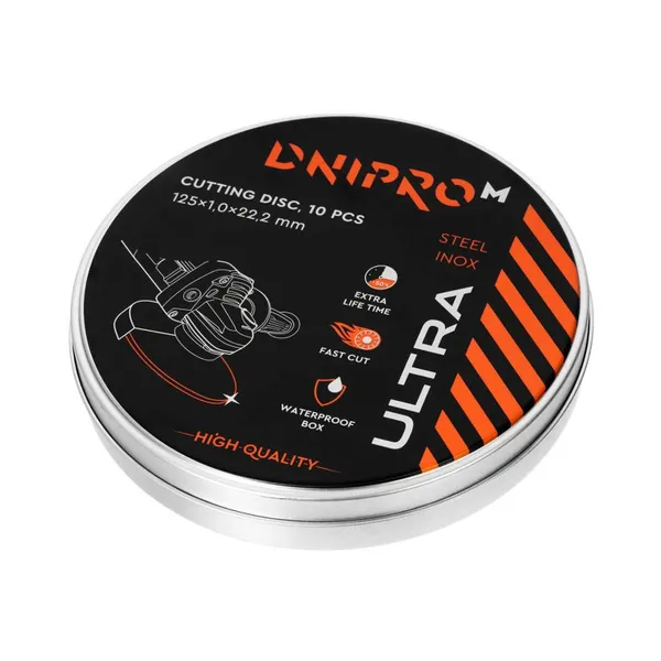 Диск отрезной Dnipro-M Ultra 125 мм 1,0 мм 22.2 мм 10 шт/уп цена в Украине
