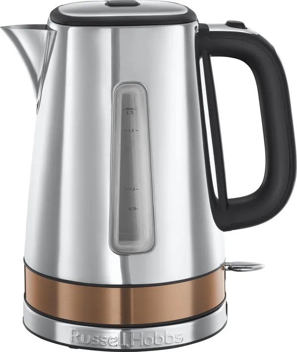 Электрочайник Russell Hobbs Luna 1.7л, металл, подсветка, серебристо-бронзовый