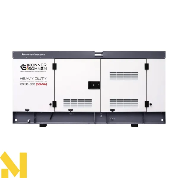 Генератор дизельный Konner&Sohnen KS 50-3BES, 230/400В, 50/45кВт, электростартер, двигатель Baudouin, 967кг с доставкой