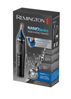 Тример Remington Nano Series Lithium, для носа та вух, ААx1, насадок-4, сталь, чорно-синій фото