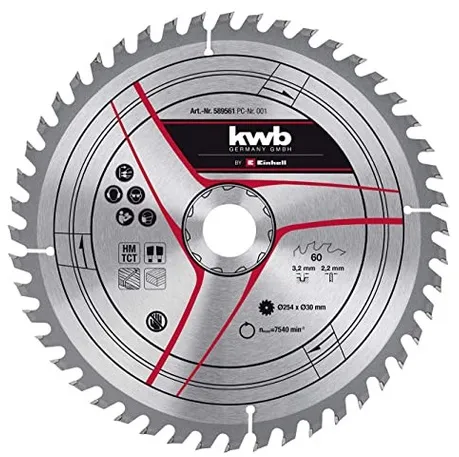 Диск пильний TCT KWB до торцової пилки Einhell, 216х30мм, 60 зубців