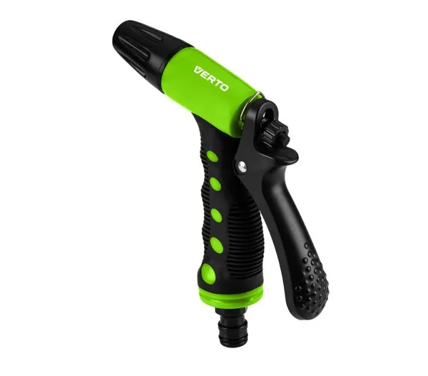 Купить Ороситель ручной Verto, пистолетный, 1/2"-3/4", 2 функции, регулировка напорарегулировка напора/распила воды, держатель двухкомпонентный со скидкой