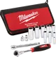 Набір головок метричних 3/8" MILWAUKEE з храповиком, (12шт), в сумці