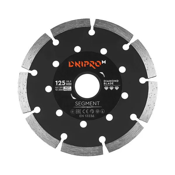 Алмазный диск Dnipro-M Segment 125 22,2 мм фото №1
