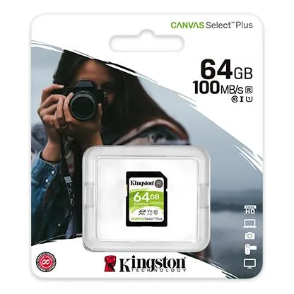 Карта пам'яті Kingston SD   64GB C10 UHS-I R100MB/s