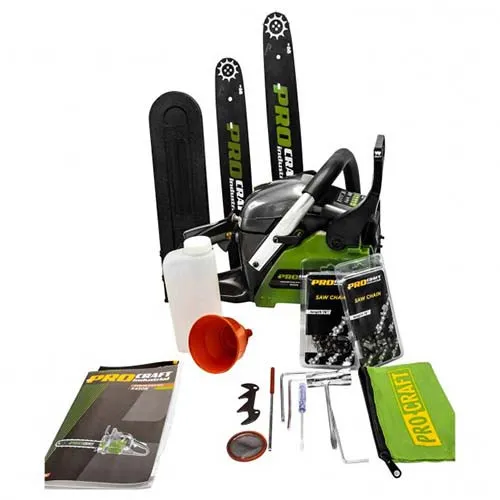 Купить Бензопила (3.6 кВт, шина+цепь 40 см, шина+цепь 45 см) Procraft K450N Industrial со скидкой