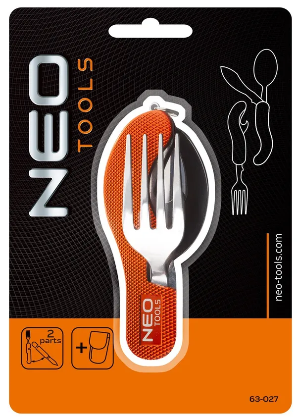 Нiж складаний туристичний Neo Tools, роз’ємний корпус фото №2