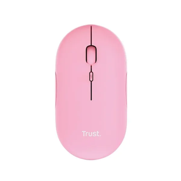 Мышь Trust Puck Rechargeable,  Ultra-Thin,  BT/WL,  Silent, Рожевий