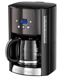 Кофеварка Russell Hobbs капельная  Matte Black, 1.8л, молотый, LED-дисплей, черный фото