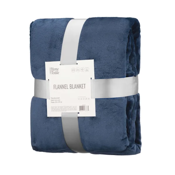 Плед ARDESTO Flannel 160х200см, 100% полиэстер, синий темный